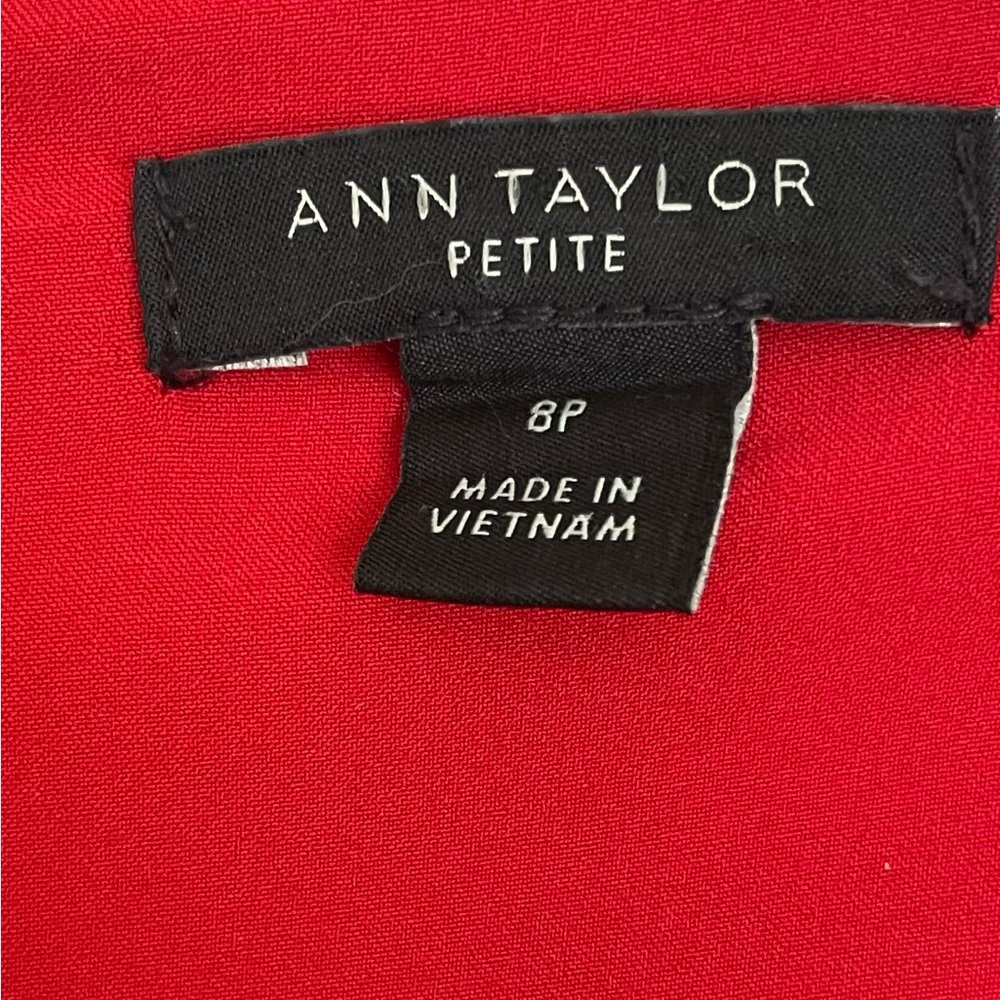Ann Taylor side bottom sheath dress in red, women’s. - Picture 7 of 8